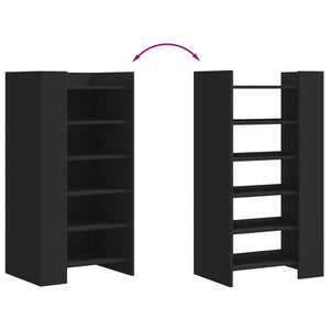 Schuhschrank Schwarz 52x37,5x100 cm