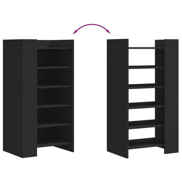 Schuhschrank Schwarz 52x37,5x100 cm