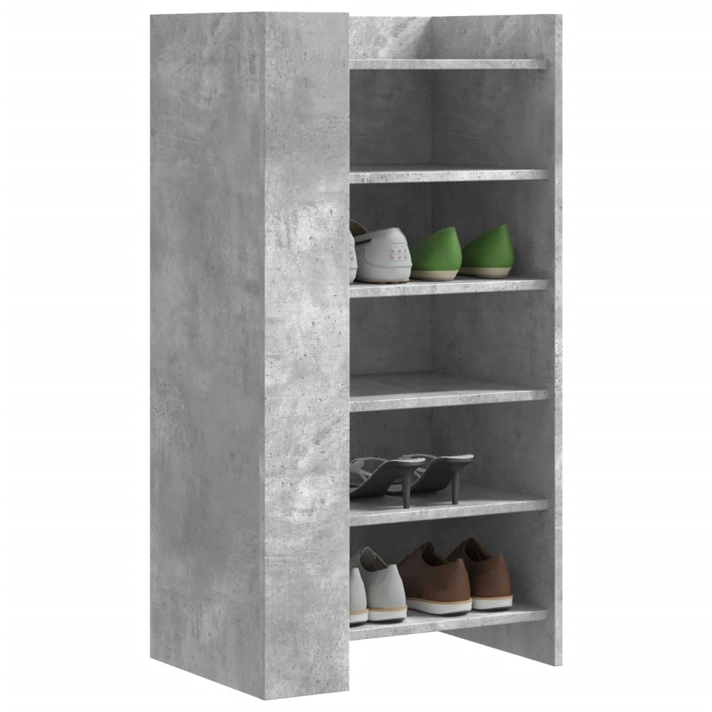 Schuhschrank Betongrau Holzwerkstoff