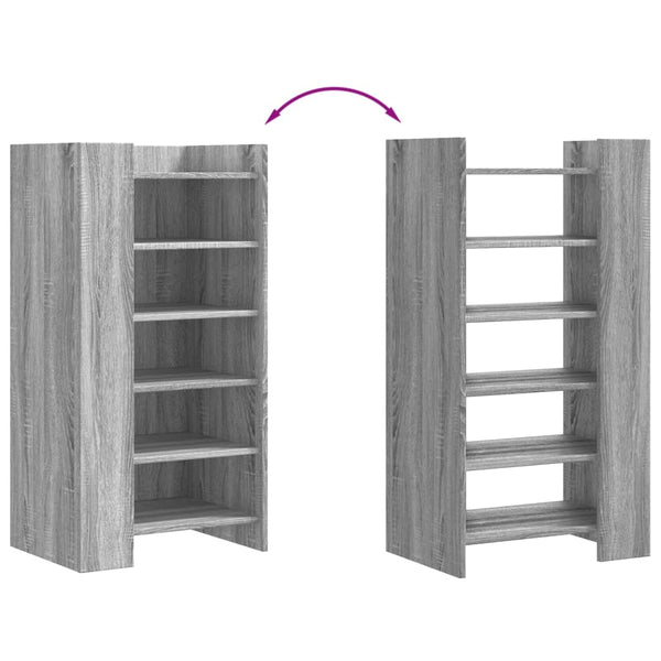 Schuhschrank Grau Sonoma 52x37,5x100 cm