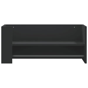 Schwarzes Wandregal 70,5 cm
