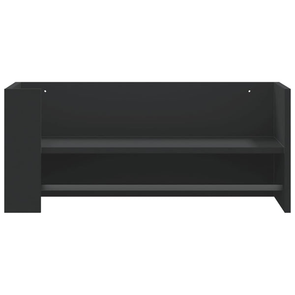 Schwarzes Wandregal 70,5 cm