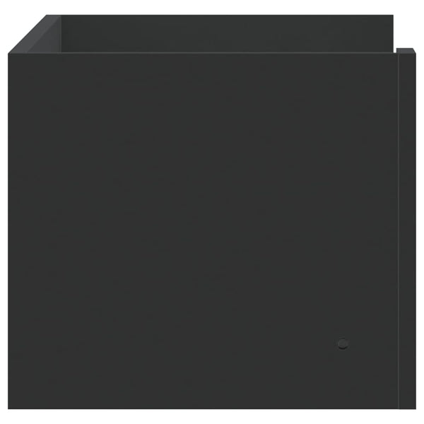 Schwarzes Wandregal 70,5 cm