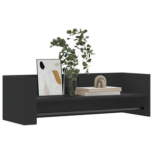 Schwarzes Wandregal 100 cm