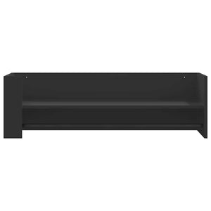 Schwarzes Wandregal 100 cm