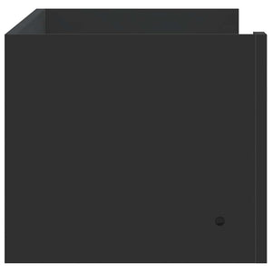 Schwarzes Wandregal 100 cm