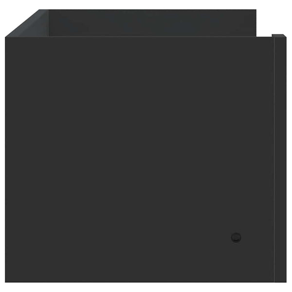 Schwarzes Wandregal 100 cm