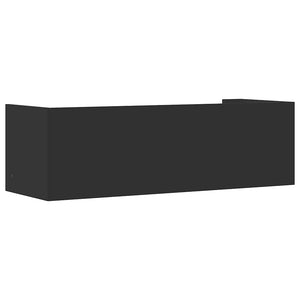 Schwarzes Wandregal 100 cm
