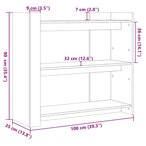 Schwarzer Konsolentisch 100x35x90cm