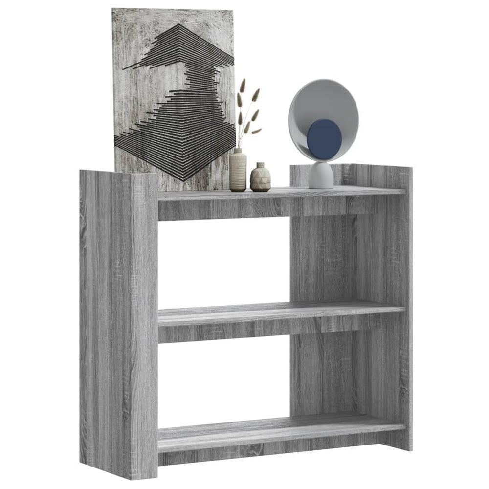 vidaXL Console Table Gray Sonoma 100x35x90 cm Engineered Wood