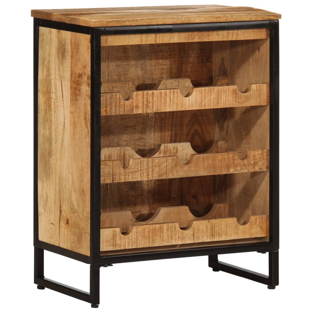 Weinregal für 9 Flaschen Massivholz Mango