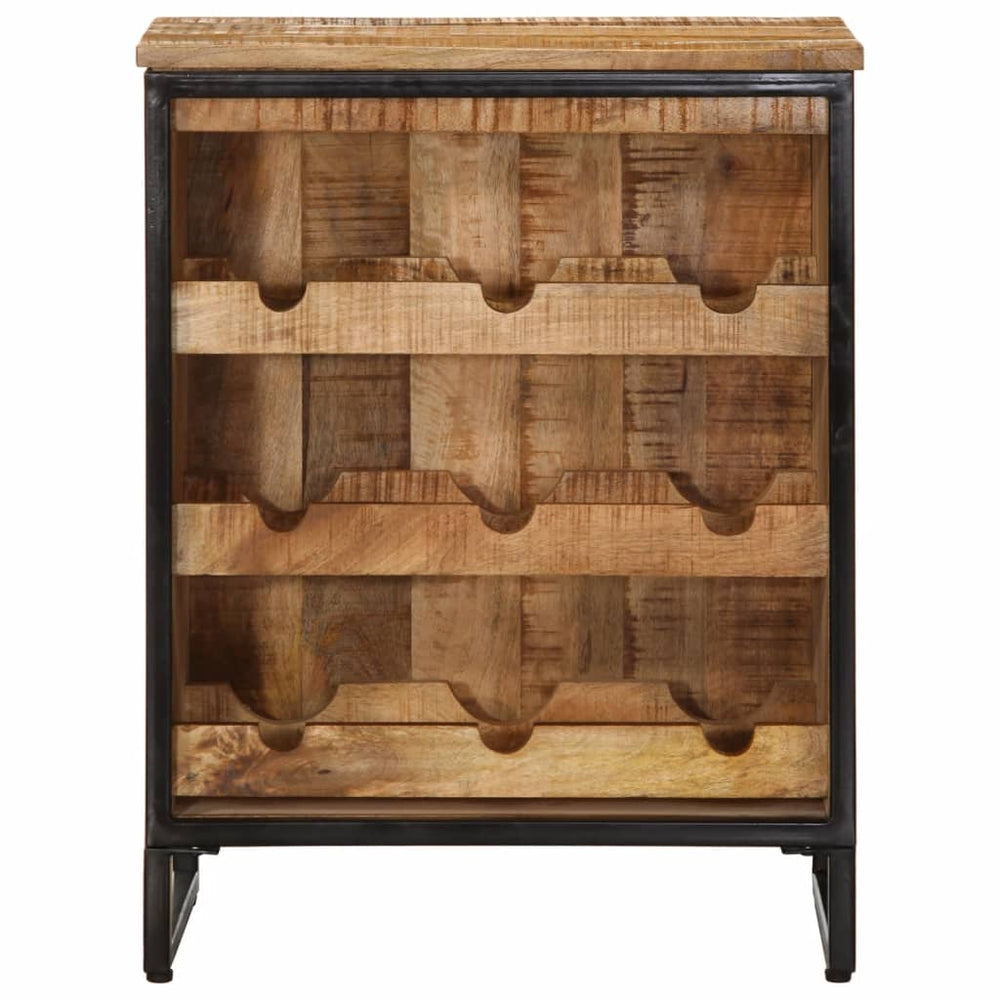 Weinregal für 9 Flaschen Massivholz Mango