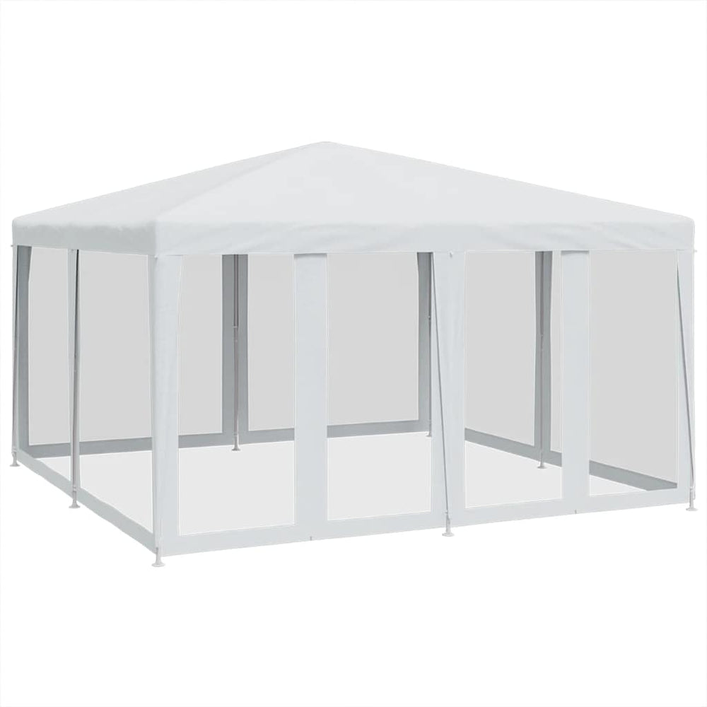 Weißes Partyzelt 4x4 m mit Mesh-Seiten