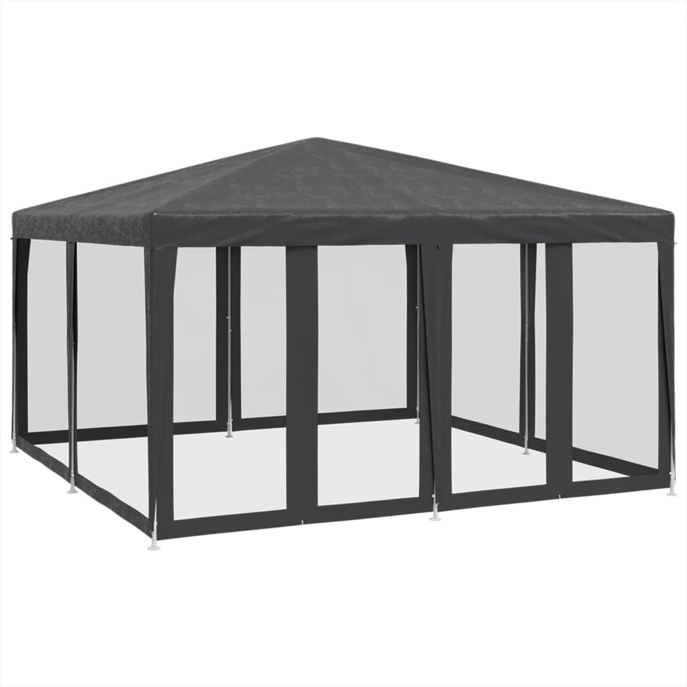 Partyzelt Anthrazit 4x4m mit Mesh-Seiten