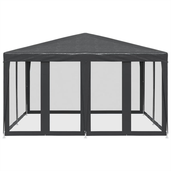 Partyzelt Anthrazit 4x4m mit Mesh-Seiten