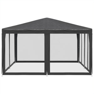 Partyzelt Anthrazit 4x4m mit Mesh-Seiten