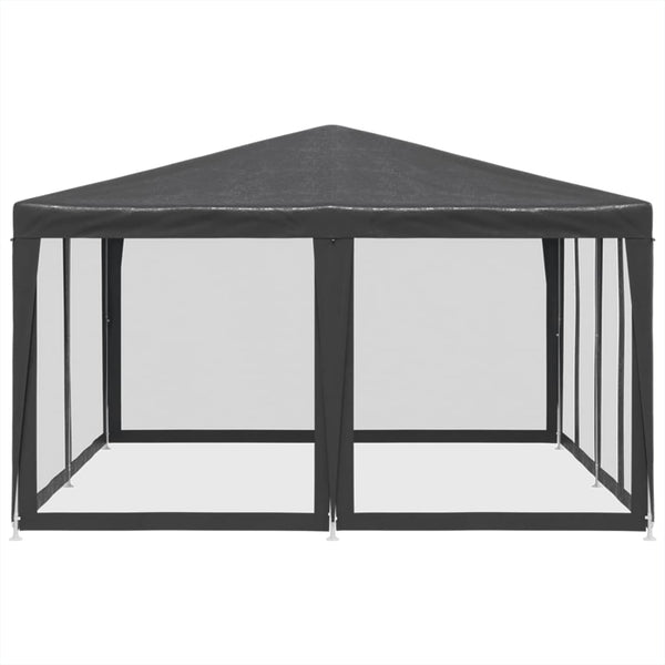 Partyzelt Anthrazit 4x4m mit Mesh-Seiten