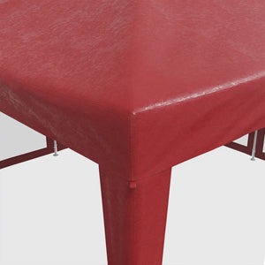 Rotes Partyzelt 4x4 m mit Mesh-Seiten