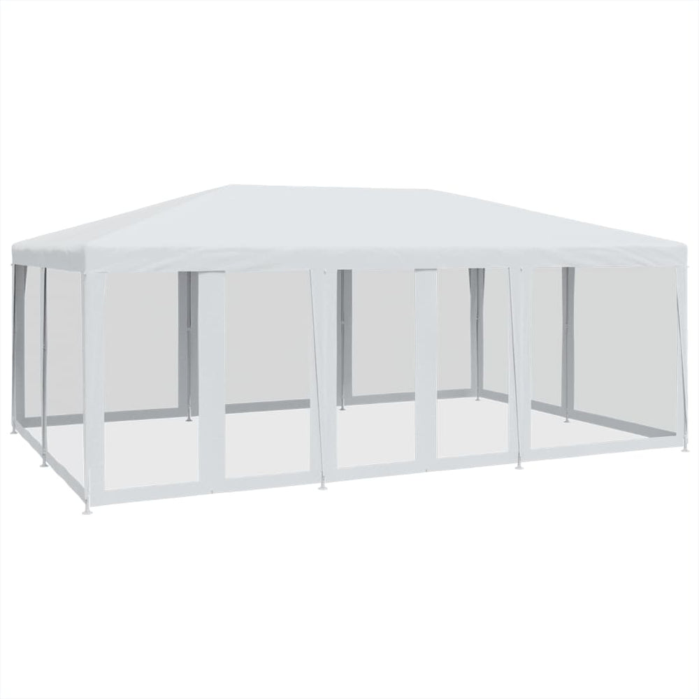 Weißes Partyzelt 6x4 m mit Mesh-Seiten