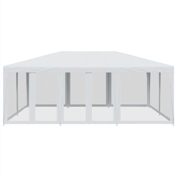 Weißes Partyzelt 6x4 m mit Mesh-Seiten