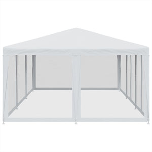Weißes Partyzelt 6x4 m mit Mesh-Seiten