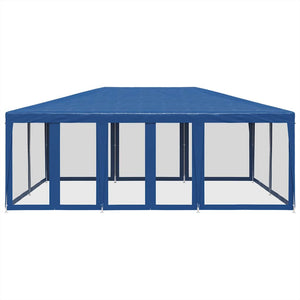 Blaues Partyzelt 6x4 m mit Mesh-Seiten