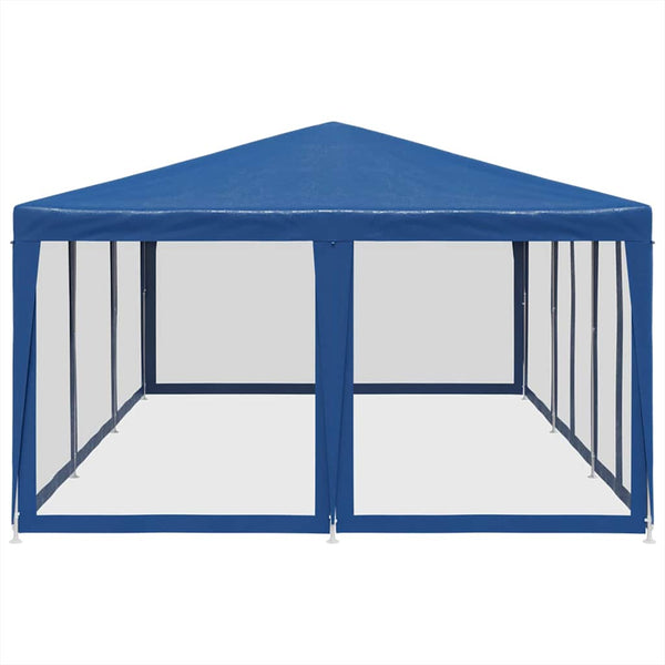 Blaues Partyzelt 6x4 m mit Mesh-Seiten