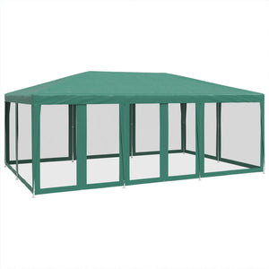 Grünes Partyzelt 6x4 m mit Mesh-Seiten