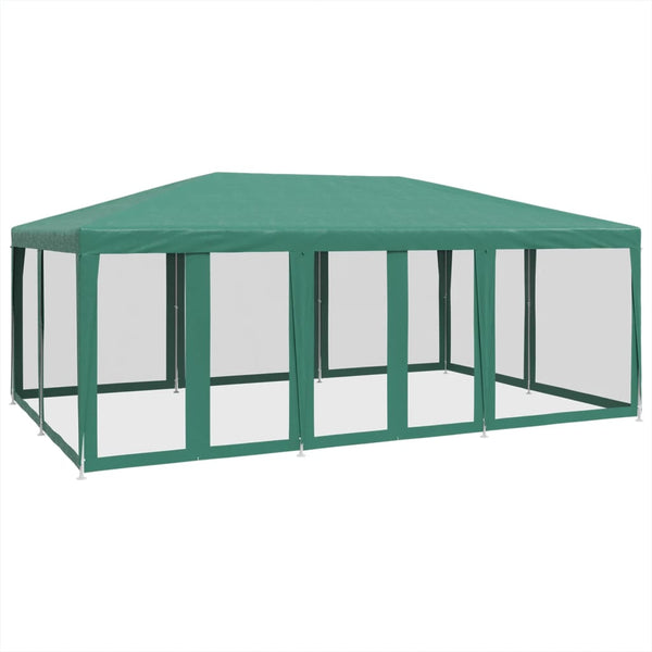 Grünes Partyzelt 6x4 m mit Mesh-Seiten