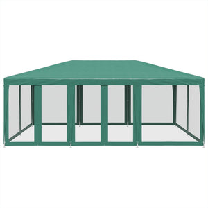 Grünes Partyzelt 6x4 m mit Mesh-Seiten