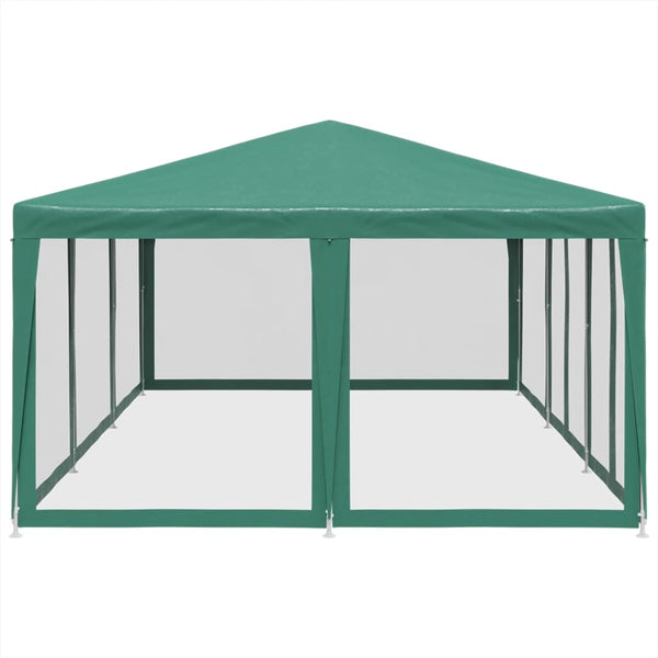 Grünes Partyzelt 6x4 m mit Mesh-Seiten