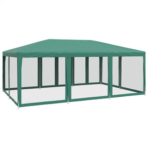 Grünes Partyzelt 6x4 m mit Mesh-Seiten