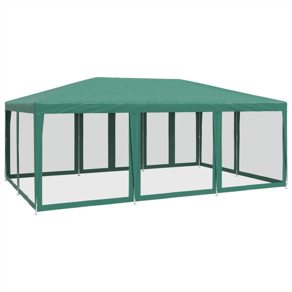 Grünes Partyzelt 6x4 m mit Mesh-Seiten