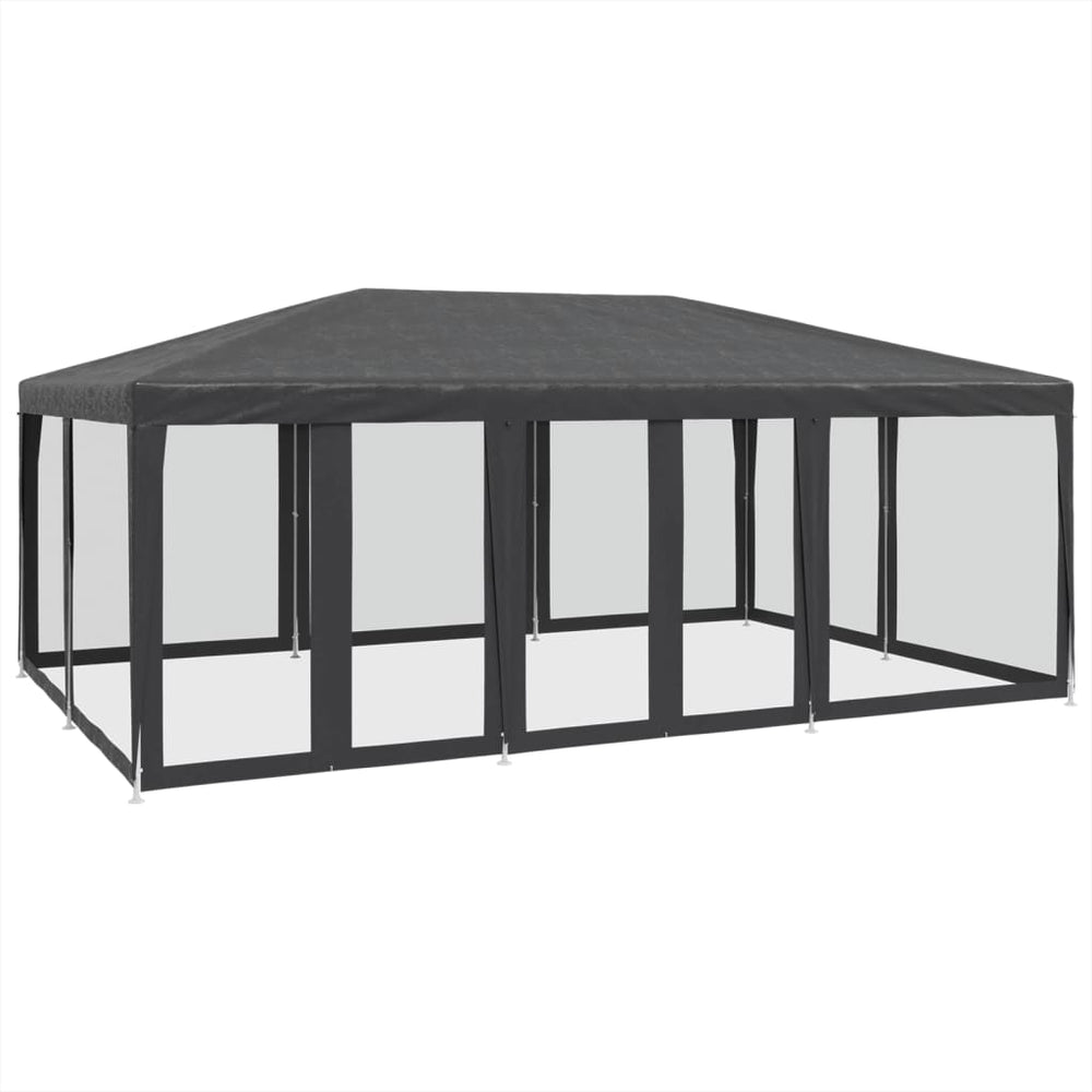 Partyzelt Anthrazit 6x4 m mit Mesh-Seiten