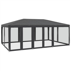 Partyzelt Anthrazit 6x4 m mit Mesh-Seiten