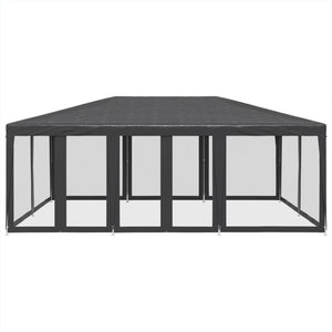 Partyzelt Anthrazit 6x4 m mit Mesh-Seiten