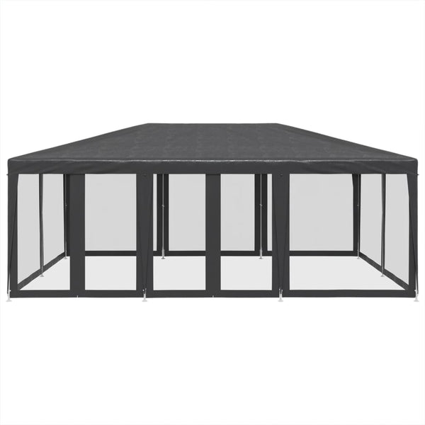 Partyzelt Anthrazit 6x4 m mit Mesh-Seiten