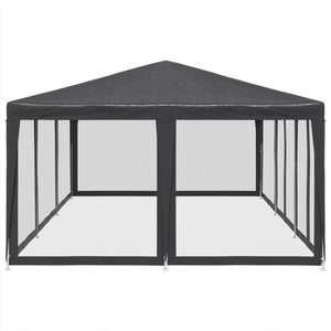 Partyzelt Anthrazit 6x4 m mit Mesh-Seiten