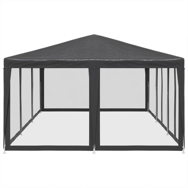 Partyzelt Anthrazit 6x4 m mit Mesh-Seiten