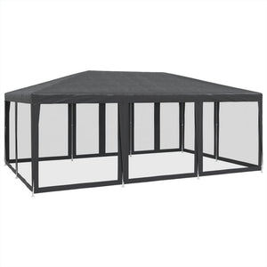 Partyzelt Anthrazit 6x4 m mit Mesh-Seiten