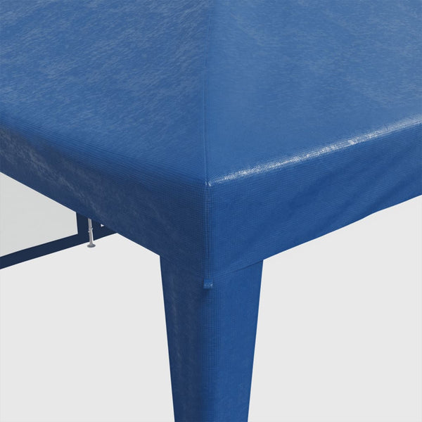 Blaues Partyzelt 8x4m mit Mesh-Seitenwänden