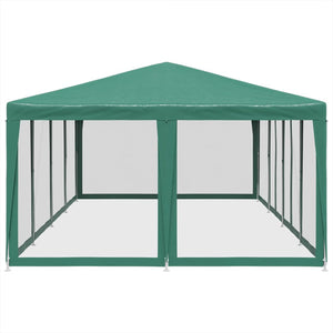 Partyzelt Grün 8x4 m mit Mesh-Seitenteilen