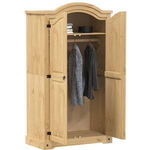Massivholz Kleiderschrank Kiefer 102x52x186 cm