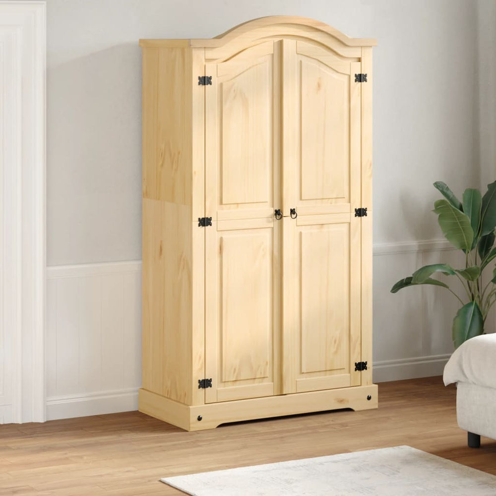 Massivholz Kleiderschrank Kiefer 102x52x186 cm