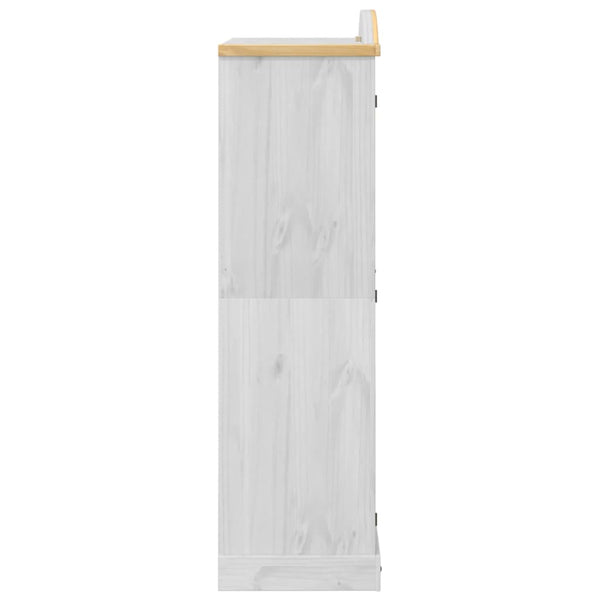 Weißer Kiefer Massivholz Kleiderschrank 102x186 cm