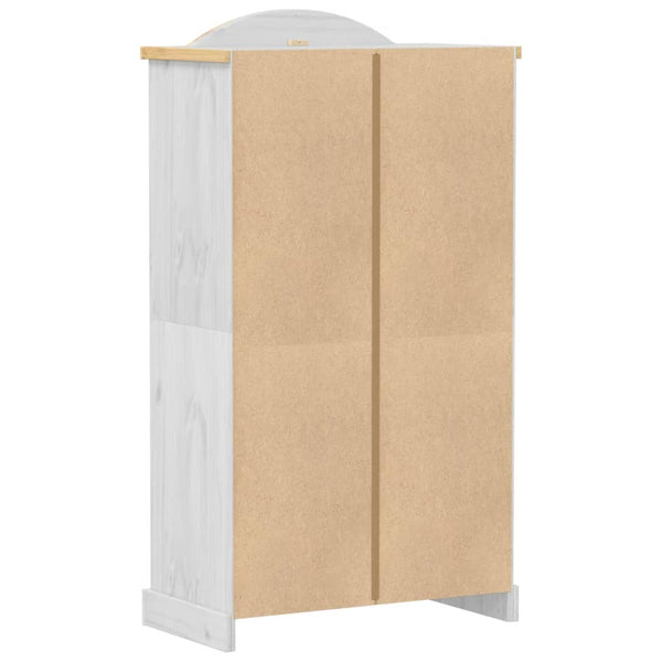 Weißer Kiefer Massivholz Kleiderschrank 102x186 cm