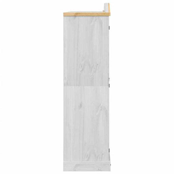 Weißer Kiefer Massivholz Kleiderschrank 151,5cm
