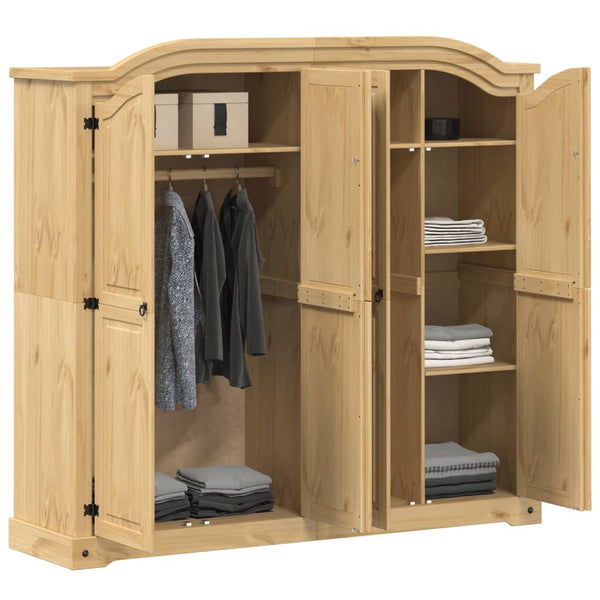 Massivholz Kleiderschrank Kiefer 194 cm