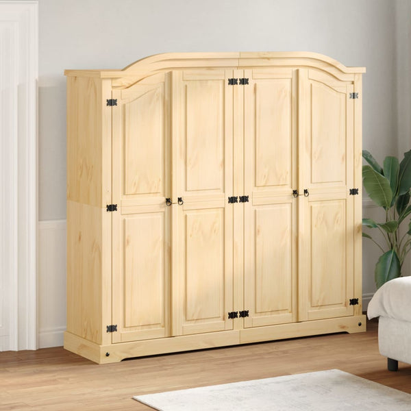 Massivholz Kleiderschrank Kiefer 194 cm