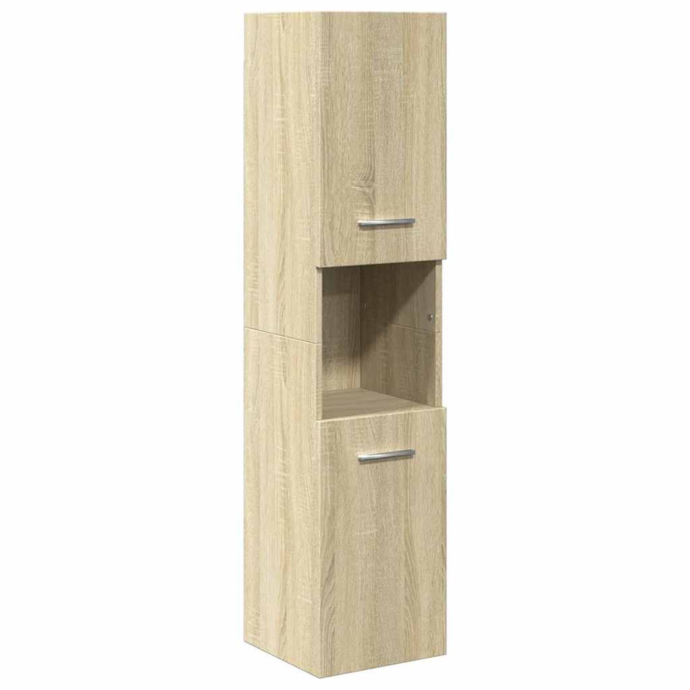Badezimmerschrank Sonoma-Eiche 30x30x130 cm
